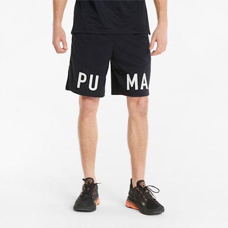 Logo 9" Men's Training Shorts, Puma Black, small-IDN