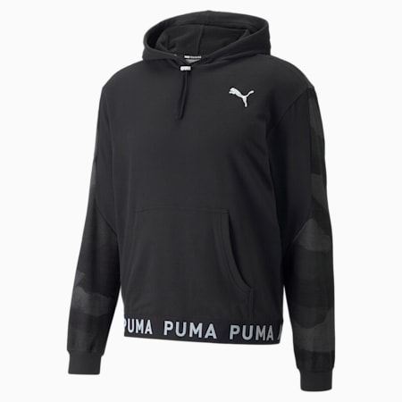 Trainingshoodie met print voor heren, Puma Black, small