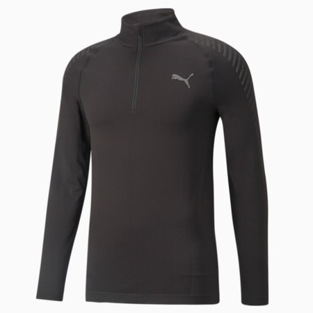 Camiseta de training para hombre FORMKNIT SEAMLESS Half-Zip, Puma Black, small