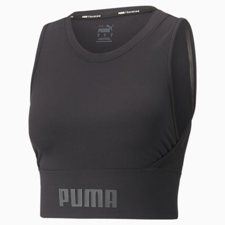 Logo EVERSCULPT Women's Training Tank Top, Puma Black, small-NZL