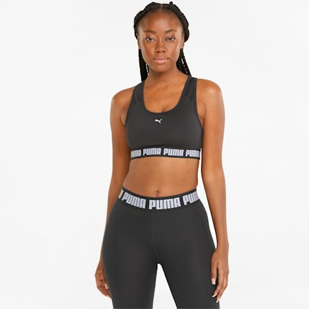 PUMA Strong Mid-Impact Women's Training Bra, Puma Black, small-AUS