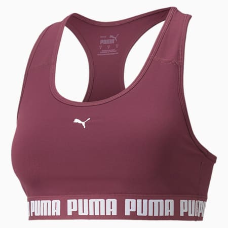 PUMA Strong Mid-Impact Women's Training Bra, Grape Wine, small