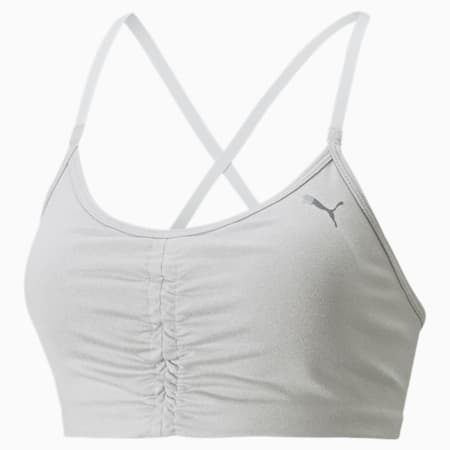 Low Impact Studio Training Bra, Light Gray Heather, small-SEA