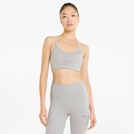 Low Impact Studio Training Bra, Light Gray Heather, small-PHL