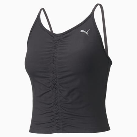เสื้อกล้ามผู้หญิง Studio Foundation Ruched Training, Puma Black, small-THA