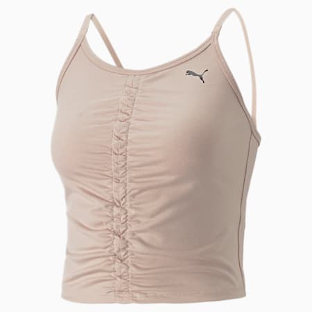 Top de fitness Studio Foundation Ruched Femme, Rose Quartz Heather, small-DFA