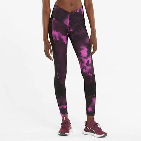 Printed EVERSCULPT High Waist 7/8 Women's Training Leggings, Deep Orchid, small-PHL