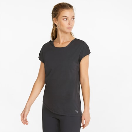 Studio Foundation Women's Training Tee, Puma Black, small-DFA