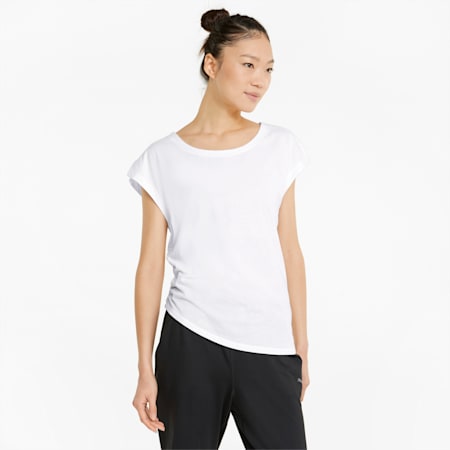 T-shirt de yoga Studio Foundation Femme, Puma White, small-DFA