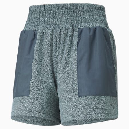 Concept Knitted Mesh Women's Training Shorts, Dark Slate, small