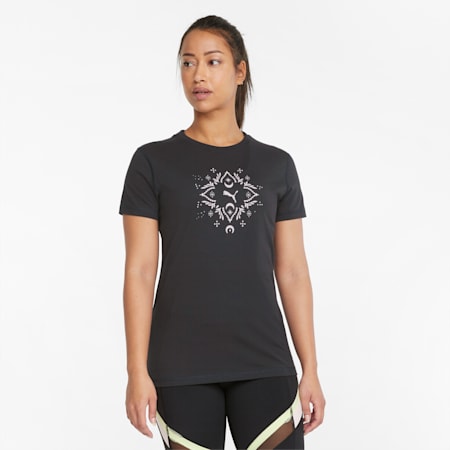 Performance Graphic Women's Training Tee, Puma Black-Chalk Pink, small-SEA