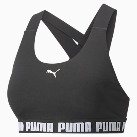 Feel It Mid-Impact Women's Training Bra, Puma Black, small-GBR