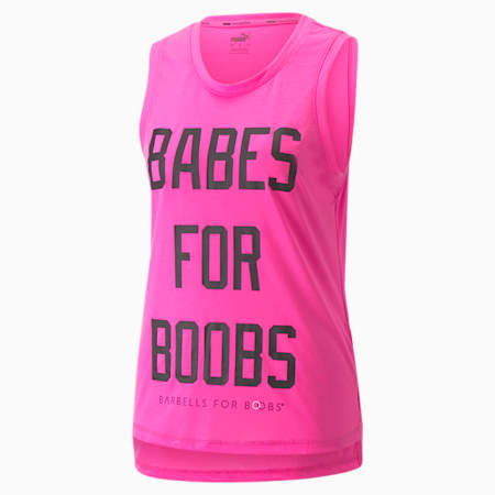 PUMA x BARBELLS FOR BOOBS Muscle Women's Training Tank Top, Luminous Pink, small-PHL