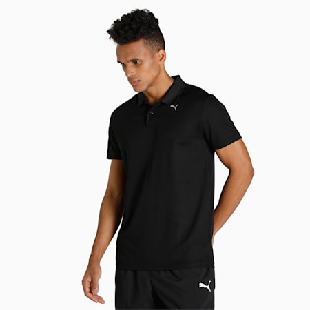 Performance Men's Training Polo Shirt, Puma Black, small-IND