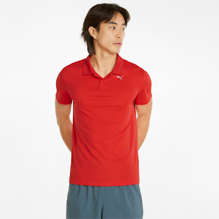 Performance Men's Training Polo Shirt, High Risk Red, small-THA
