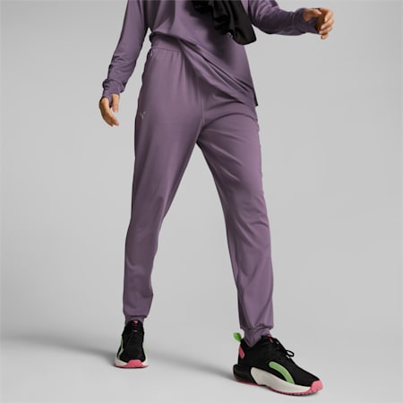 Modest Activewear מכנסי אימון נשים, Purple Charcoal, small-DFA