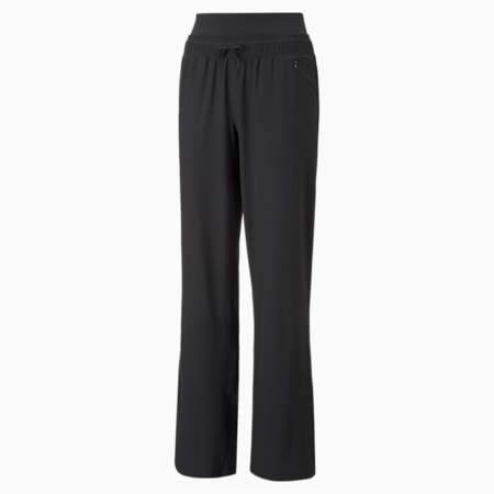 Modest Activewear Wide Leg Training Pants Women, Puma Black, small-DFA