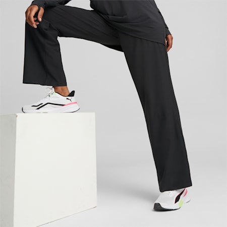 Damskie spodnie treningowe z szeroką nogawką dla kobiet, Puma Black, small