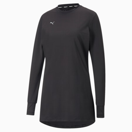 Modest Activewear שרוולים ארוכים אימון טי נשים, Puma Black, small-DFA