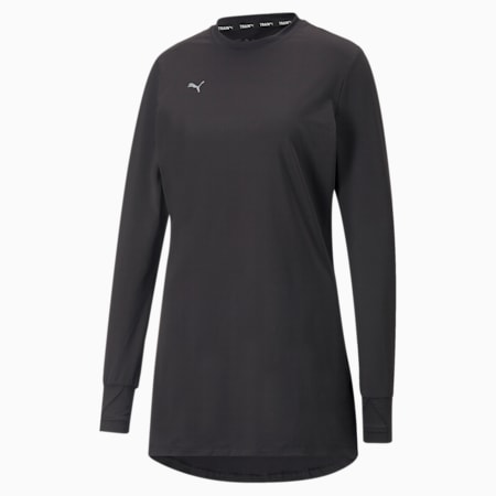 Modest Activewear Langarm-Trainings-T-Shirt für Damen, Puma Black, small