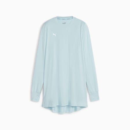 Camiseta de training para mujer Modest Activewear Long Sleeve, Turquoise Surf, small