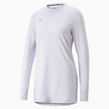 Modest Activewear Long Sleeve Training Tee Women, Spring Lavender, small-PHL