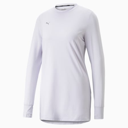 Modest Activewear Long Sleeve Training Tee Women, Spring Lavender, small-SEA
