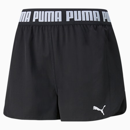 מכנסי ספורט קצרים Strong לנשים באורך 3 אינץ', Puma Black, small-DFA