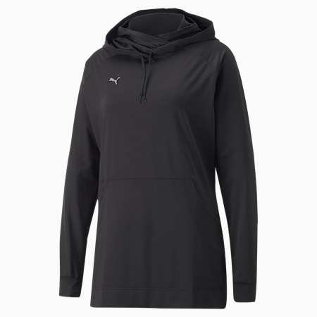 Modest Activewear Training Hoodie Women, Puma Black, small-SEA