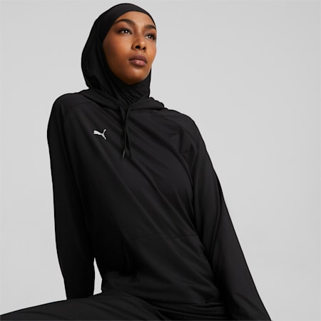 Modest Activewear Women's Training Hoodie, Puma Black, small-AUS