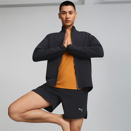 เสื้อแจ็คเก็ตออกกำลังกายผู้ชาย Studio Ultramove Training Jacket, Puma Black, small-THA