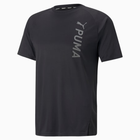und Fitnesskleidung Sweatshirts Damen Bekleidung Sport- PUMA Trainings-T-Shirt mit kurzem Arm in Schwarz für Herren Training 