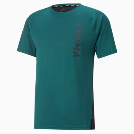Fit Trainings-T-Shirt mit kurzem Arm für Herren, Varsity Green, small