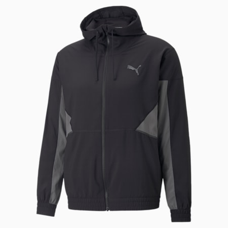 Fit Woven Training Jacket Men, Puma Black, small-DFA