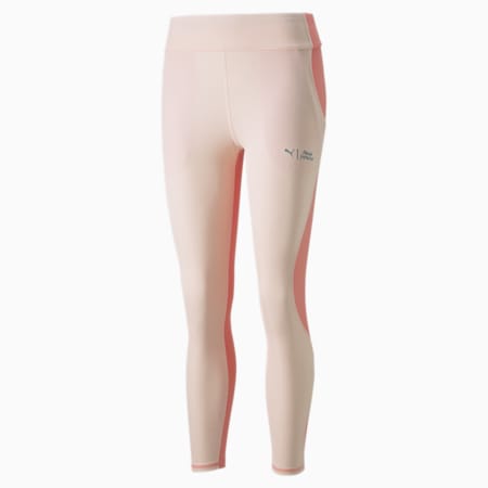 Pantaloni aderenti da training 7/8 PUMA x Maggie Stephenson da donna, Cloud Pink-Carnation Pink-color block, small