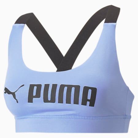 PUMA Fit Mid Impact Training Bra, Elektro Purple, small-DFA