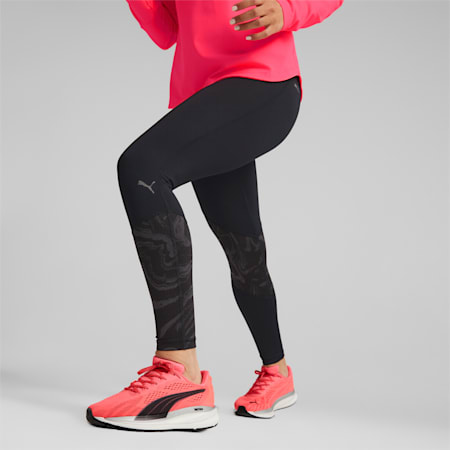 Graphic High Waist 7/8 Running Leggings Women, Puma Black, small-DFA