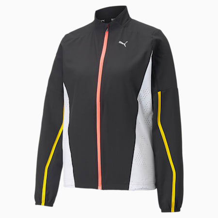 Run Ultraweave S Woven Running Jacket Women, Puma Black-Puma White, small-PHL