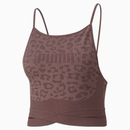 FormKnit Women's Seamless Training Bra, Dusty Plum-leopard print, small-IND