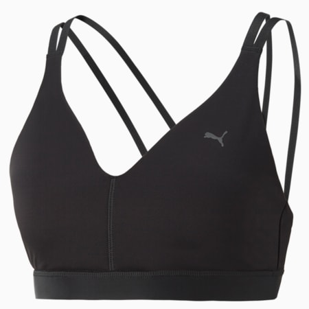 Low Impact Elite Strappy Women's Training Bra, Puma Black, small-AUS