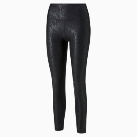 Safari Glam High Waisted 7/8 Training Leggings Women, Puma Black-fur real, small-DFA