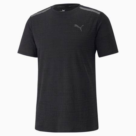 T-shirt d’entraînement à manches courtes Jacquard Homme, Puma Black, small