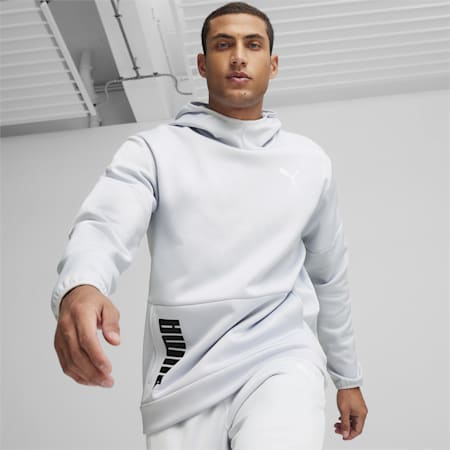 Sweat de training à capuche Train All Day PWRFleece Homme, Silver Mist, small