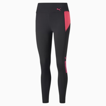 Train All Day 7/8 Women's Training Tights, Puma Black-Sunset Pink, small-IND