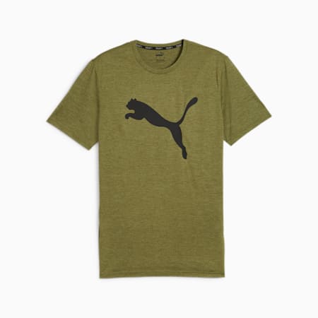 Favourite Heather Cat Training Tee Men, Olive Green Heather, small-AUS