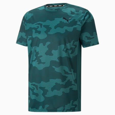 Off Season Printed Men's Training Tee, Varsity Green, small-AUS