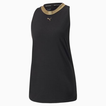 Deco Glam Training Tank Top Women, Puma Black, small-DFA