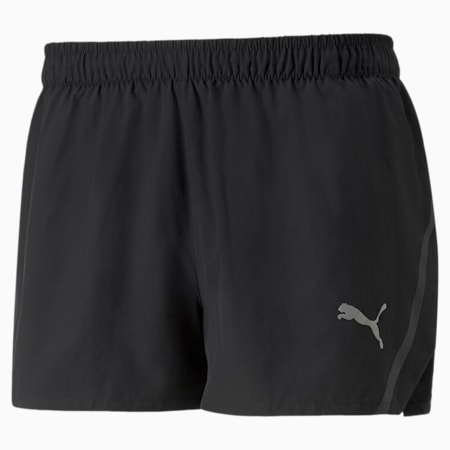 מכנסוני ריצה Run עם שסע, לגברים, Puma Black, small-DFA