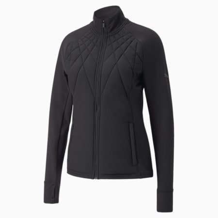 CLOUDSPUN WRMLBL Running Jacket Women, Puma Black, small-DFA