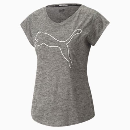 T-shirt d’entraînement Favourite Heather Cat Femme, Medium Gray Heather-outline CAT, small